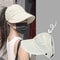 Women's Summer Empty Cap, Quick Dry Outdoor Visor, Thin Sunscreen Hat, Upgrade Style with Mask Holder.