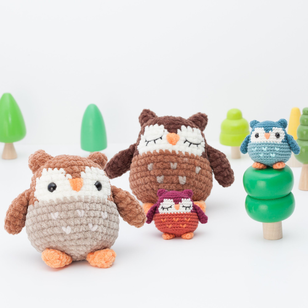 Owl Crochet Pattern Chunky Owl Amigurumi Pattern Chubby Plushie PDF 1