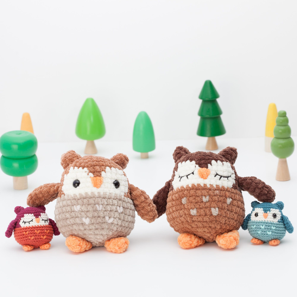 Owl Crochet Pattern Chunky Owl Amigurumi Pattern Chubby Plushie PDF 2
