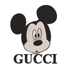 Gucci Logo Mickey Head Embroidery Design Download