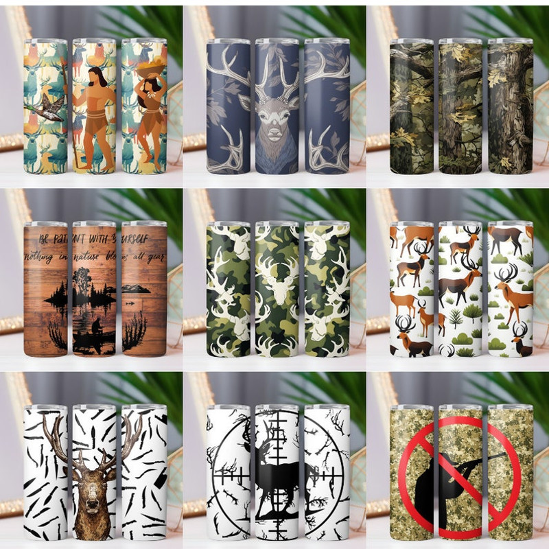 120+ Hunting tumbler wrap Deer Hunting life 20oz Skinny Tumbler Sublimation Designs, Hunting PNG File Digital Download Camo Tumbler wrap png2.jpg