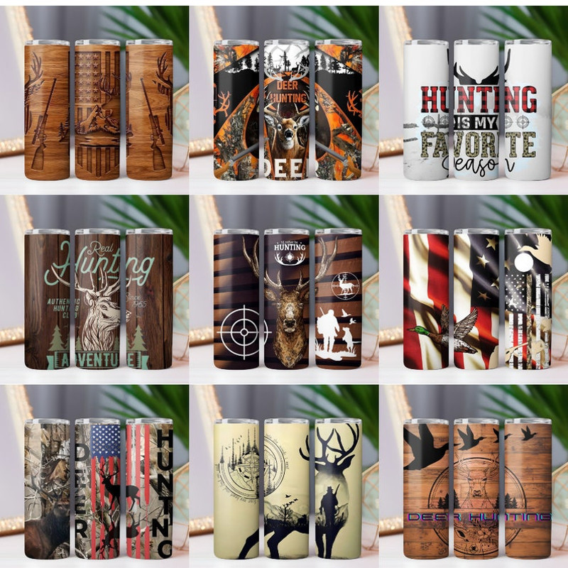 120+ Hunting tumbler wrap Deer Hunting life 20oz Skinny Tumbler Sublimation Designs, Hunting PNG File Digital Download Camo Tumbler wrap png3.jpg