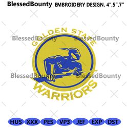 golden state warriors logo embroidery design file, nba golden state warriors file machien