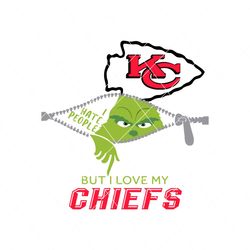 Grinch I Hate People But I Love My Chiefs Svg