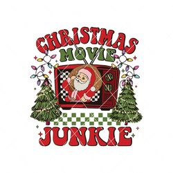 Vintage Christmas Movie Junkie Santa Claus SVG Cricut Files