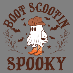 retro boot scoot spooky cowboy ghost svg