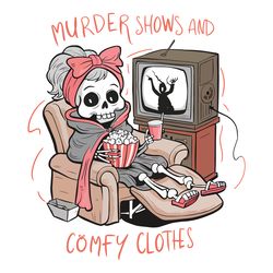 murder shows and comfy clothes skeleton girl png