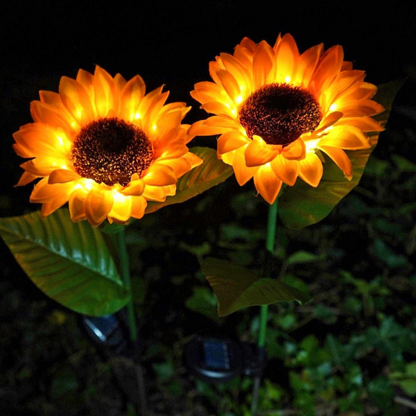 Solar Powered Sunflower Garden Stake Lights - 1.jpg