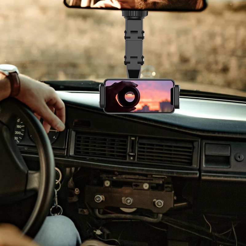 Multifunctional Rearview Mirror Phone Holder3