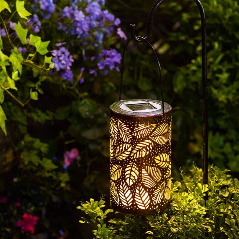 Solar-Powered Leaf Pattern Lantern Light - 4.jpeg