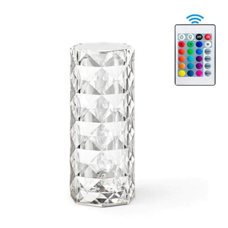 Crystal Color Changing Touch Operated + Remote Control Lamp with remote