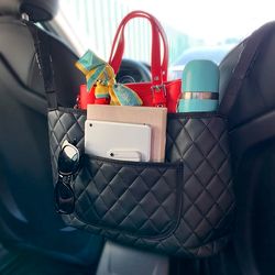 pu leather car handbag holder