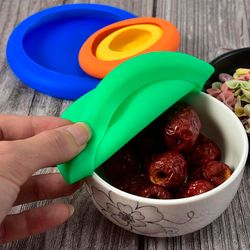 4 piece reusable silicone lid set