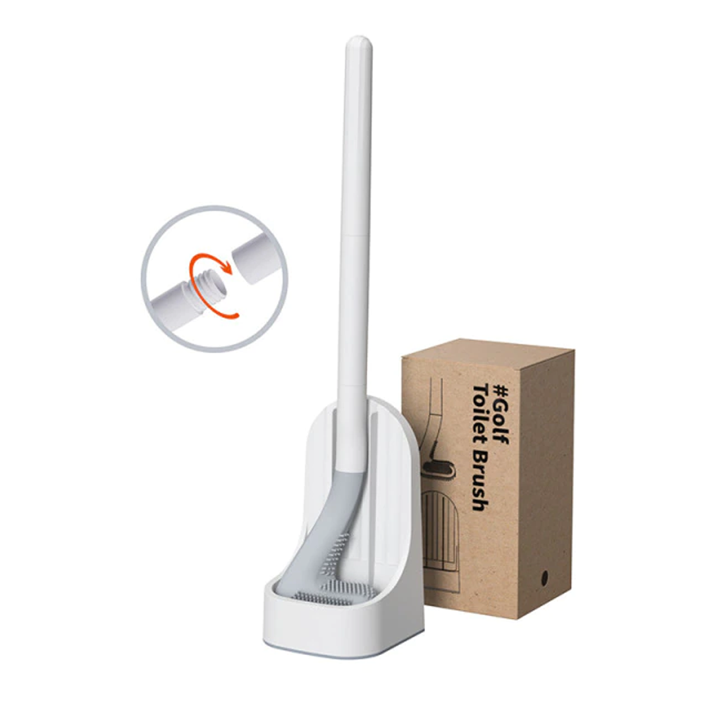 Long-Handled Toilet Brush white removable