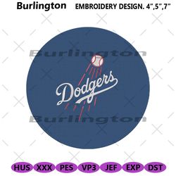 la dodgers logo embroidery files, mlb dogers embroidery design