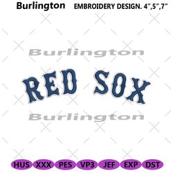 boston red sox font embroidery design download file