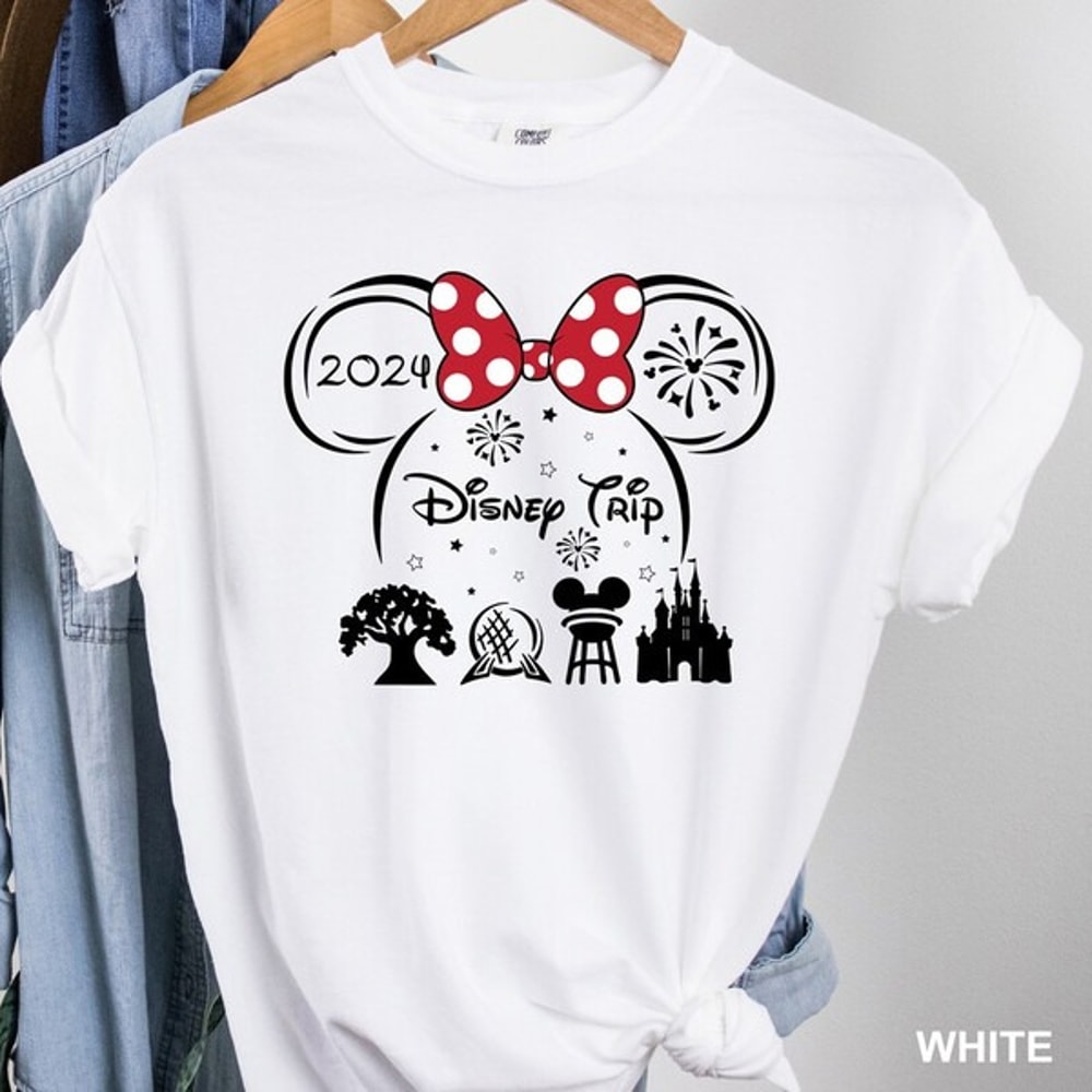 Minnie Ears, Minnie Mouse Ears, Disney Family Shirt, Disney Vacation 2024 Shirt, Disney Trip Shirt, Unisex T-Shirts