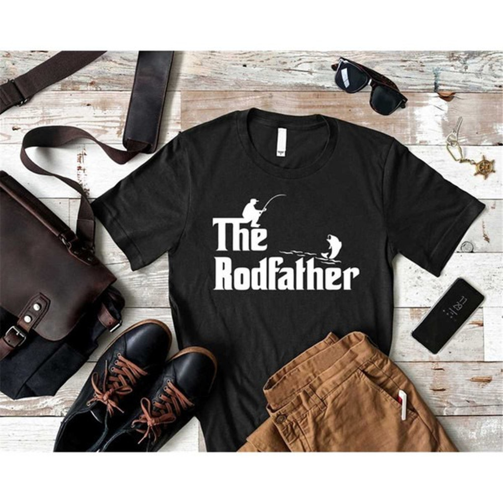 The Rod Father Fishing Shirt, Father's Day Tee, Fisherman Dad Birthday T-Shirt, Fishing Shirt, Unisex T-Shirts