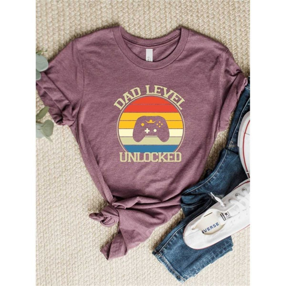 Dad Level Unlocked Shirt for New Dad, Father's Day Shirt, Gamer Dad Tshirt for Father's Day, Unisex T-Shirts