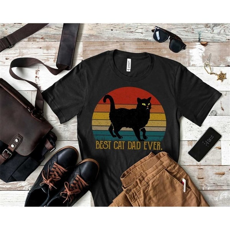 Best Cat Dad Ever Shirt, Cat Dad Shirt, Cat Dad Gift, Cat Lover Shirt, Unisex T-Shirts