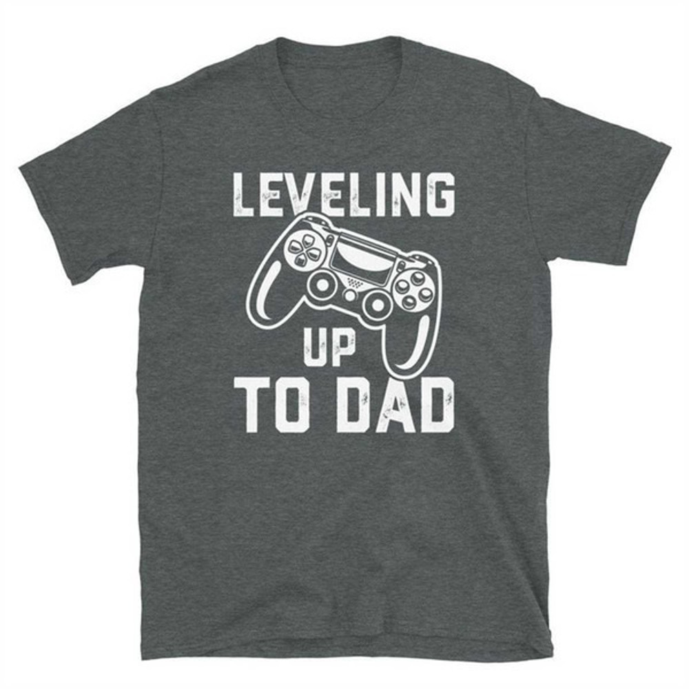 Leveling Up To Dad Shirt, New Dad Shirt, Video Game Dad, First Fathers Day, Baby Announcement, Unisex T-Shirts