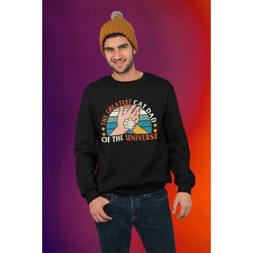 The Greatest Cat Dad of the Universe, Funny Cat Dad Shirt, Fur Dad Gift, Cat Present, Cat Dad Gift, Unisex T-Shirts