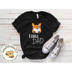 corgi lover tshirt, dog dad shirt, dog papa shirt, dog dad gift, dog dad t shirt, corgi dad gift, unisex t-shirts