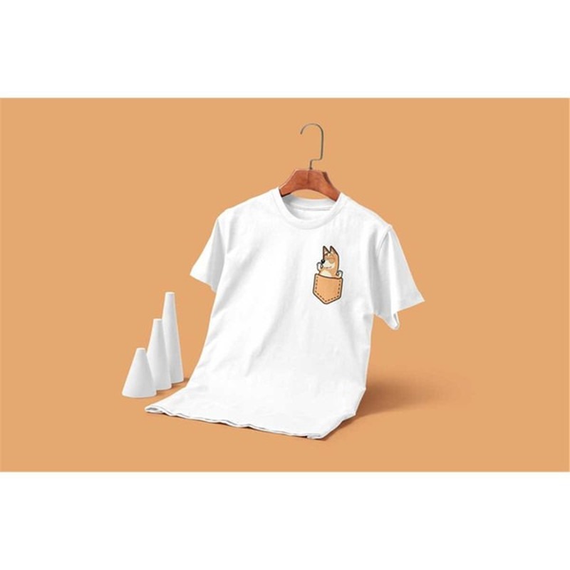 Chilli Mum Mom Bluey TV Show Shirt Faux Fake Pocket Tee Bandit Dad Bingo Heeler Shirt, Unisex T-Shirts