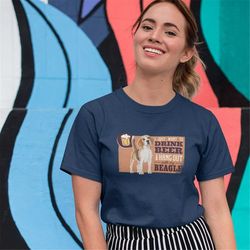 drinking beer hanging with beagle t-shirt, unisex t-shirts