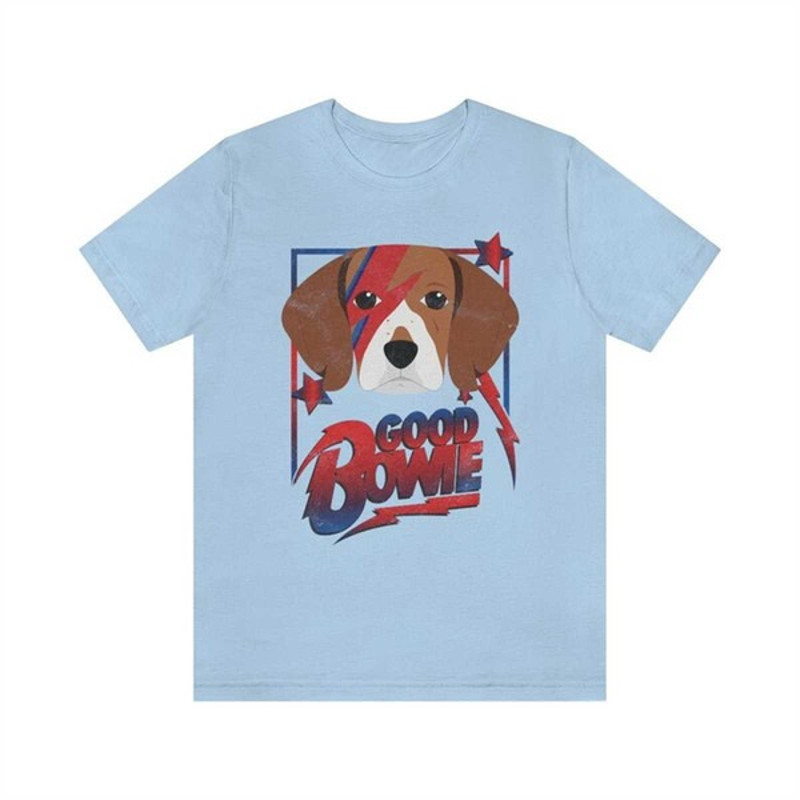 Good BOWIE! Funny David Bowie dog concert t-shirt. Featuring a Beagle, Unisex T-Shirts