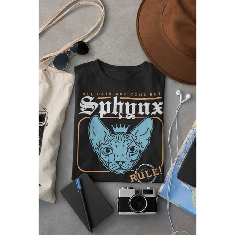 Unisex World's Best Sphynx Dad Cat Owner T-Shirt, Unisex T-Shirts