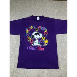 vintage 90s snoopy cool mom purple t-shirt, unisex t-shirts