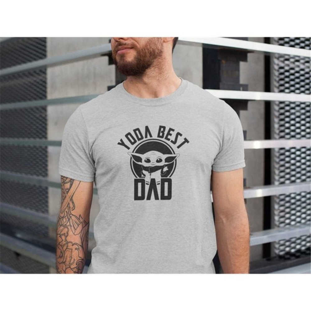 Yoda Best Dad - Baby Yoda T Shirt or Decal. Perfect Gift for fans of Star Wars, Dad Shirt, Unisex T-Shirts