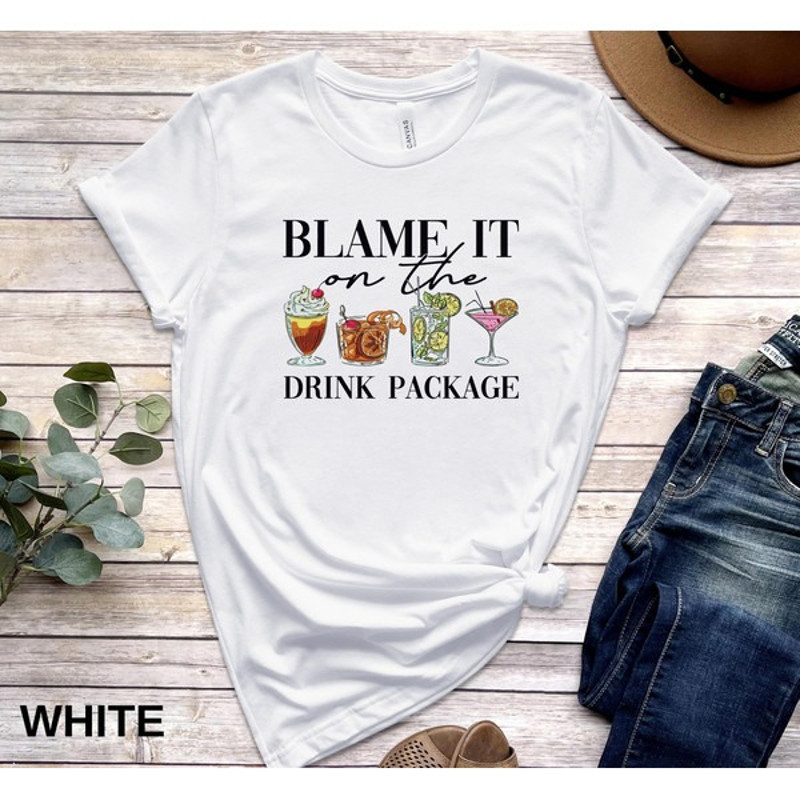 Blame It On the Drink Package Shirt, Funny Cruise Shirt, Summer Vacation Shirt, Cruise Vacation Shirt, Unisex T-Shirts