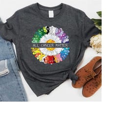 all cancer matter shirt, all about cancer shirt, cancer awareness tee shirt, ribbon flag, unisex t-shirts