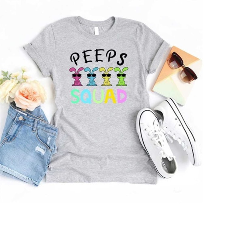 Peep Squad Easter Shirt, Easter Family Shirt, Easter Matching Shirt, Funny Easter Shirt, Easter Gift, Unisex T-Shirts