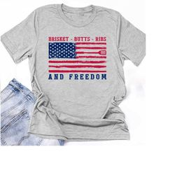 bbq 4th of july shirt, american flag dad shirt, grilling gifts for dad, meat smoker grill gifts, unisex t-shirts