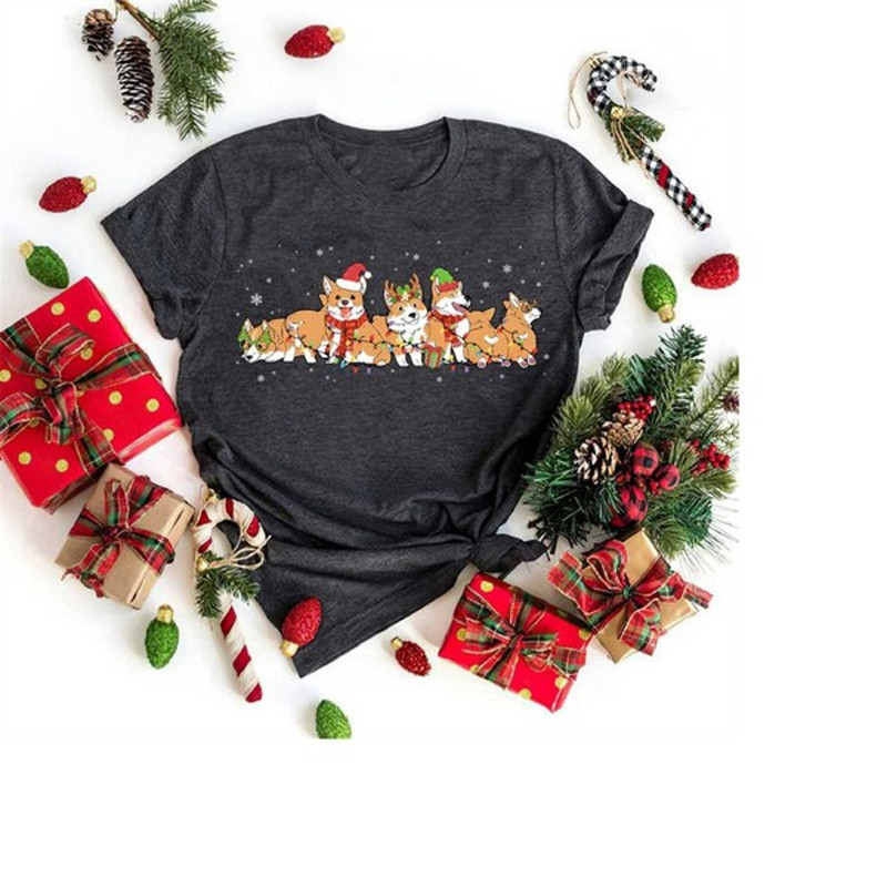 Corgi Christmas Shirt, Cute Corgi Shirt, Corgi Lover Shirt, Christmas Gift For Dog Owner, Unisex T-Shirts