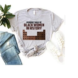 periodic table of black women in history shirt, proud black shirt, black women shirt, unisex t-shirts