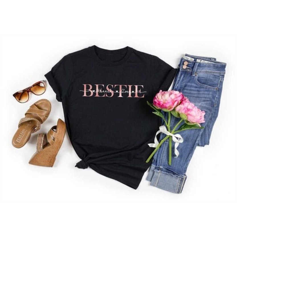 Best Friend Shirts, Personalized gift for best friend, Custom Name BFF Shirts, Best Friend shirts for 3, Unisex T-Shirts