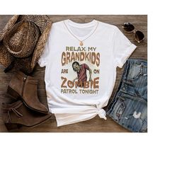 grandma halloween shirt, halloween grandpa shirt, zombie shirt, halloween grandma, unisex t-shirt