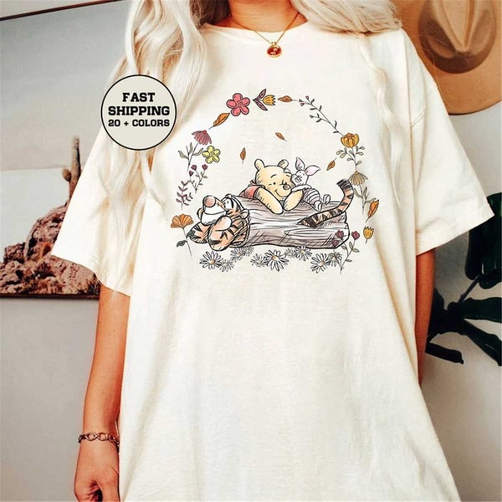 Vintage Pooh and Friends Shirt, Winnie The Pooh Shirt, Cute Pooh Bear Shirt, Disney Women Shirt, Unisex T-Shirt