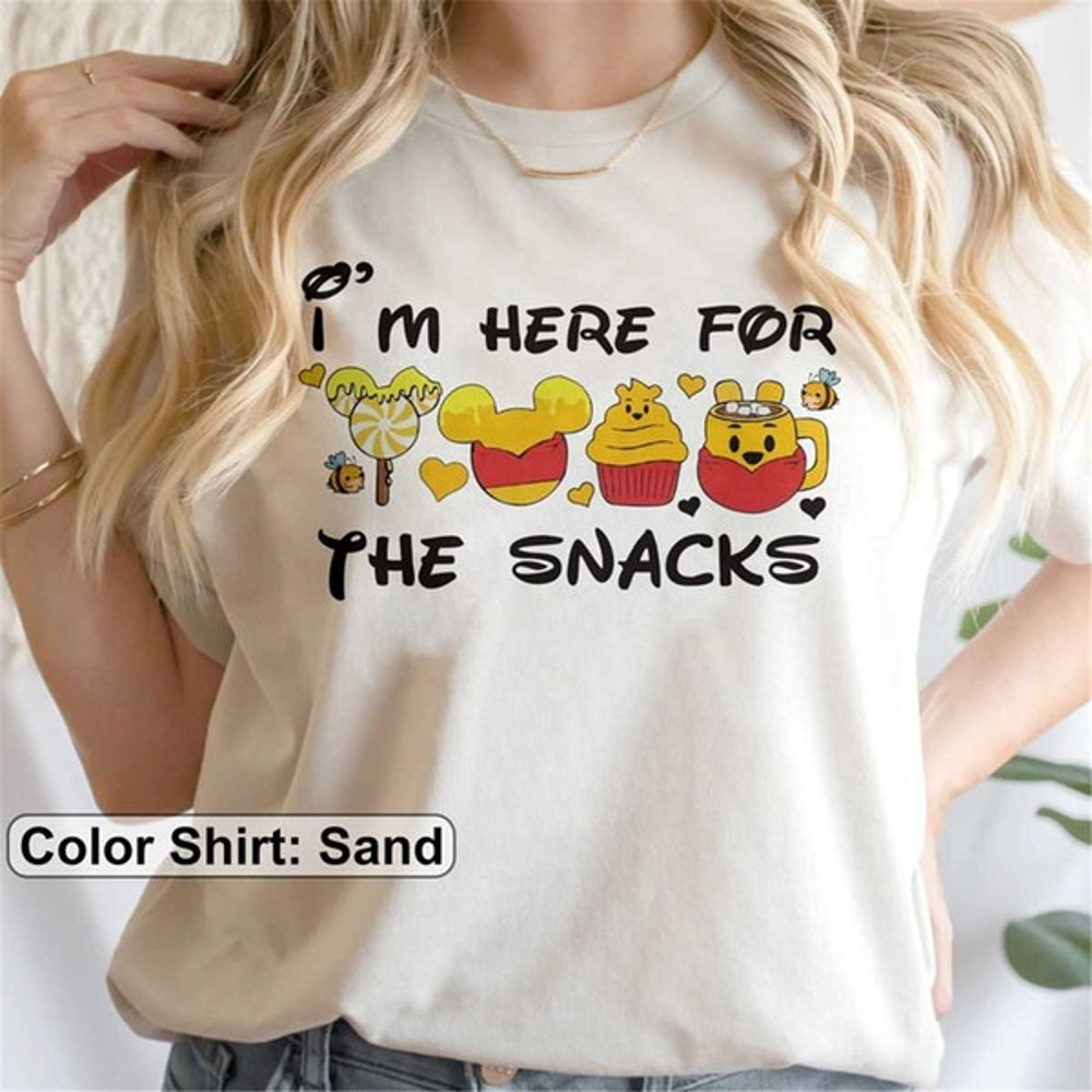 Winnie The Pooh Shirt, I'm Here For The Snacks Shirt, Cute Snacks Park Shirt, Mickey Mouse Ears Shirt, Unisex T-Shirt