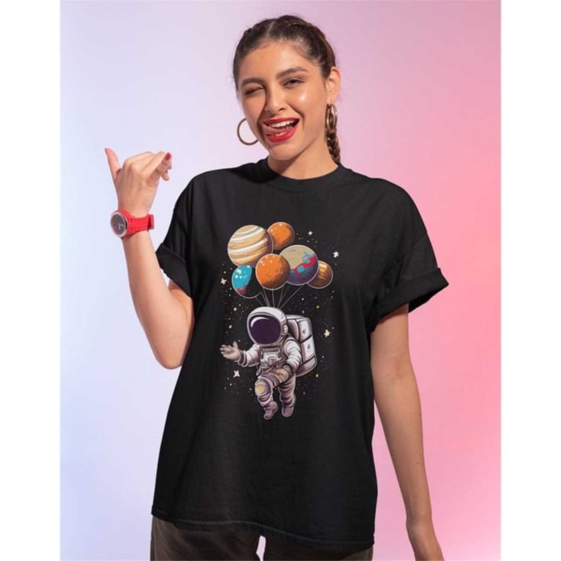 Astronaut Balloons Shirt -graphic tees, Unisex T-Shirt
