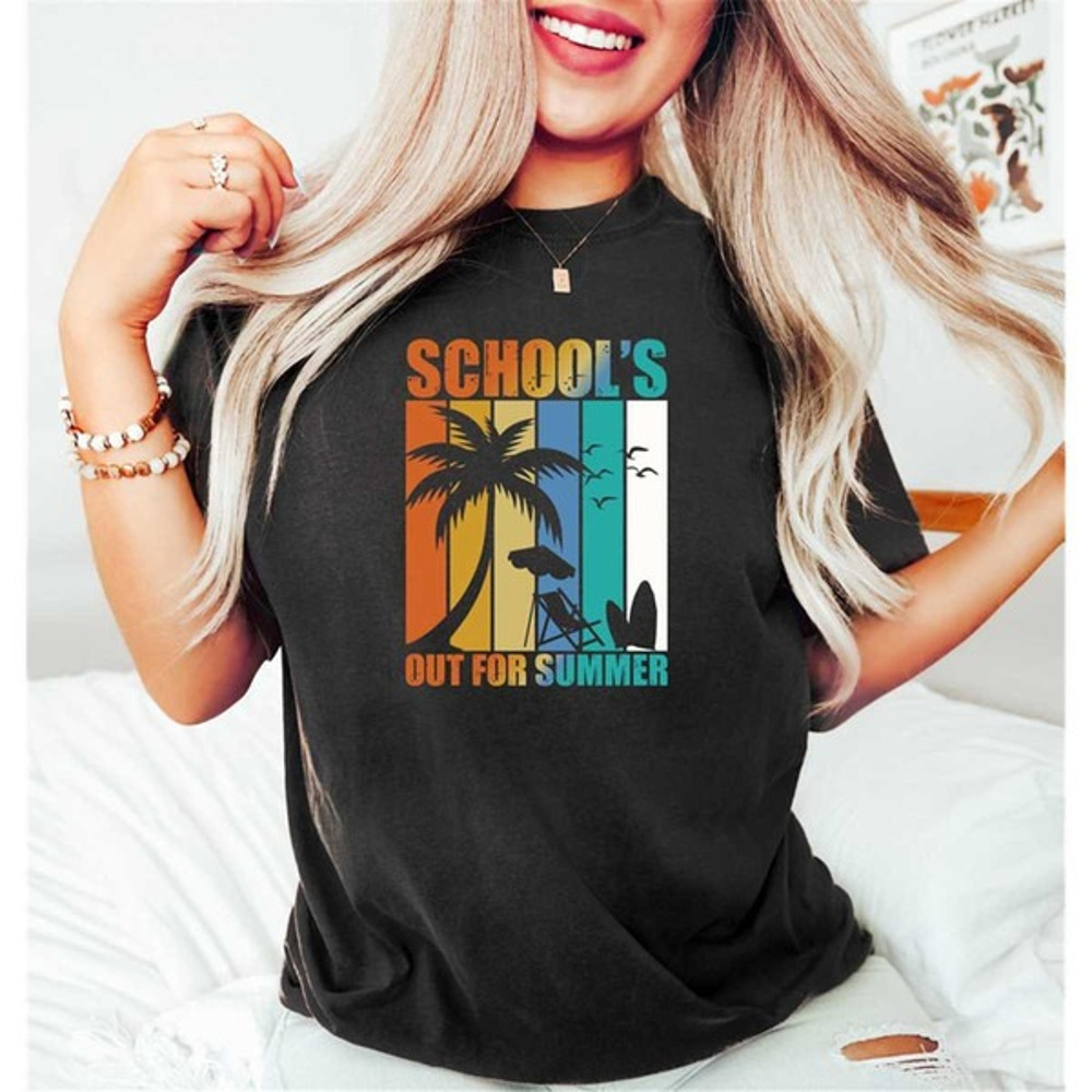 School's Out For Summer, Retro Comfort End Of School Shirt, Summer Break Shirt, Funny School Tee, Unisex T-Shirt