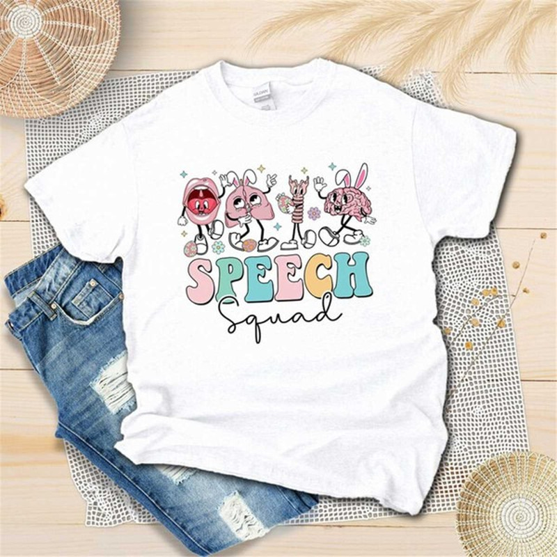 Happy Easter Speech Squad Shirt - Speech Language Pathologist - Easter Speech Therapy, Unisex T-Shirt