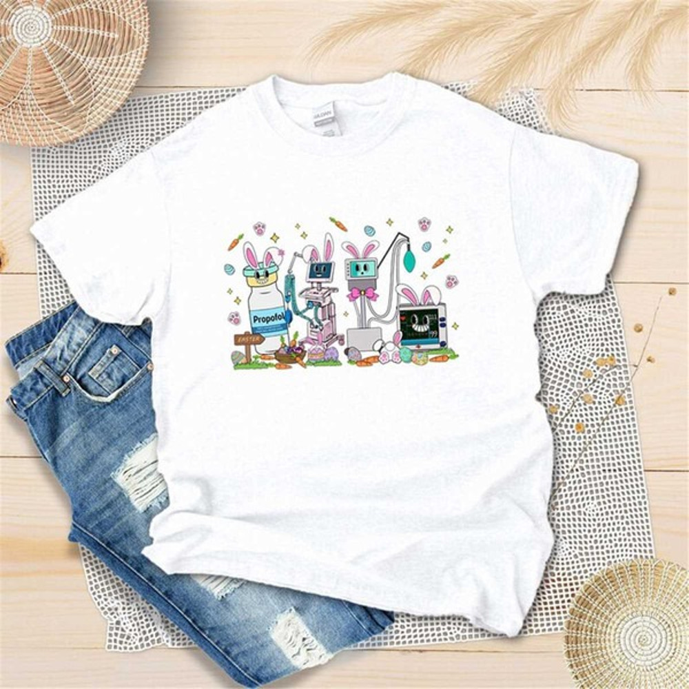 Happy Easter Icu Nurse Shirt, Easter Bunny Nurse Shirt, Easter Nursing Gift, Icu Nurse Shirt Easter Day, Unisex T-Shirt