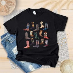 western cowgirl boots shirt, western country tee, cute country shirts, cowgirl shirt, unisex t-shirt