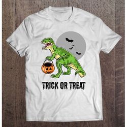 halloween dinosaur t rex pumpkin halloween kids boys men essential, unisex t-shirt