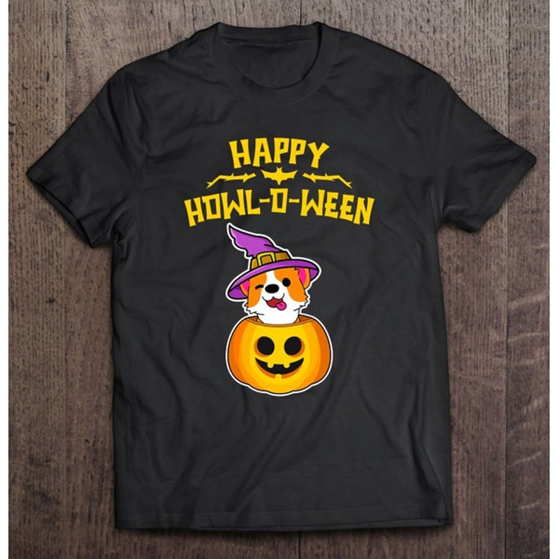 Happy Howloween Corgi Dog Funny Halloween Kawaii Corgi, Unisex T-Shirt